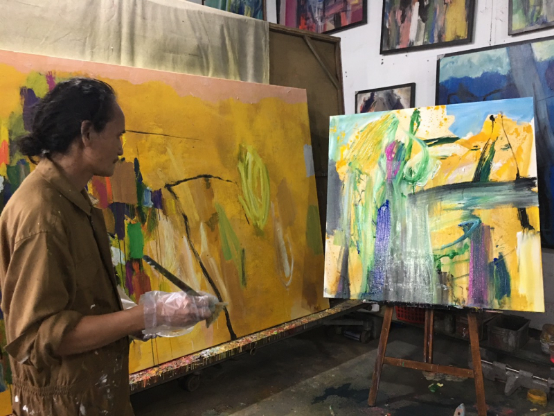 Triển lãm tranh - hội họa trừu tượng biểu hiện của họa sĩ Trần Hải Minh